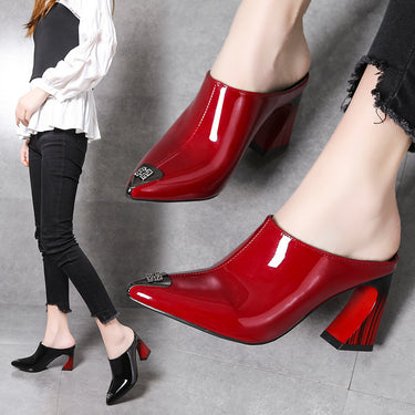 Closed Toe High Heels Women's Fashion Casual Graceful And Fashionable